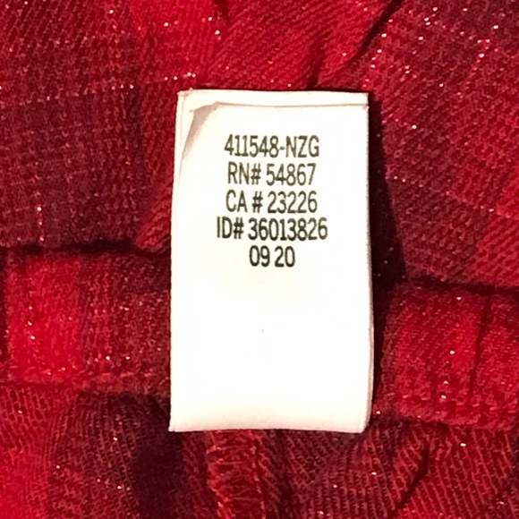 Victoria’s Secret red sparkly checkered 2-pc pajama set - Picture 14 of 16